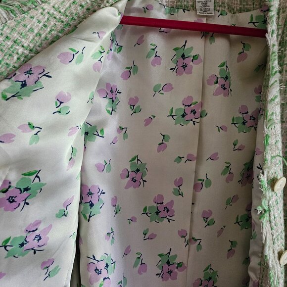 FASHION INSTINCT JACKET AND SKIRT SUIT. JACKET SIZE 22 AND SKIRT SIZE 2X GREEN - Picture 3 of 8